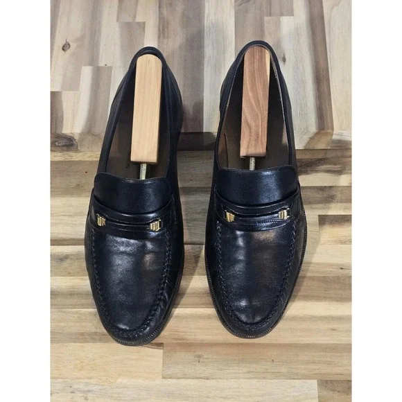 Bally | Shoes | Bally Mens Black Leather Bit Loafers Size  display picture 1